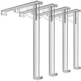 4 Pieces Valance Clips Vertical Blind Clear Valance Clip Bracket Vertical Blind Hidden Installation Bracket Replacement Part, Outside Mount