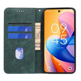 MAOUICI Wallet Case for TCL 60R 5G Cover(6.67 inches),Card Slots Stand Leather,Leather Folio Protective Cover Green