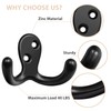 Homanu 14 Pack Coat Hooks, Heavy Duty Double Prong Coat