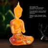Transparent Sitting Buddha Statue Resin Buddha Figurine Sculpture Home Office
