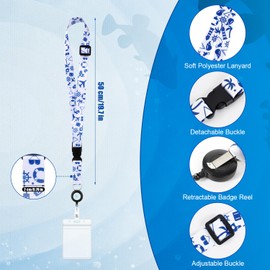 4pcs Adjustable Cruise Lanyard for Ship Cards, Cruise Lanyard Set Retractable Cruise Card Lanyard Waterproof Cruise Lanyard with ID Badge Holder for Cruise Must-Have Accessories (4 Colors)