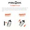 FIDLOCK Twist Single Bottle 450 ml Black with Twist Connector: