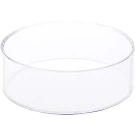 Plymor Clear Acrylic Beveled Ball or Sphere Display Holder Stand, 1.75" H x 5" W