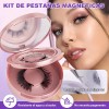 Kit De Pestañas Postizas Magnéticas Con Clip 2 Pares