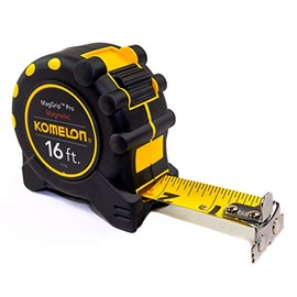 Komelon 7116; 16' x 1" Magnetic MagGrip Pro Tape Measure, Yellow/Black, 16ft - Blade