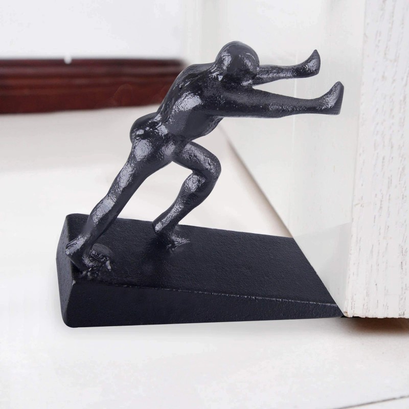 Originalidad Cast Iron Door Stop, Decorative Rustic Heavy Duty Door