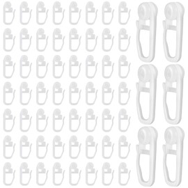 Pack of 200 curtain rollers, curtain hooks for rails, 8 mm standard size curtain gliders, curtain hooks with folding hooks, curtain hooks for standard folding gliders, curtain rails