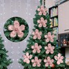 Crazy Night 10 Pcs 10-inch Artificial Christmas Flowers with Glitter