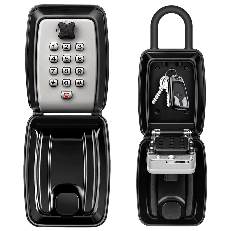 HUANLANG Key Lock Box for Outside, 12-Digit Combination Lock Box