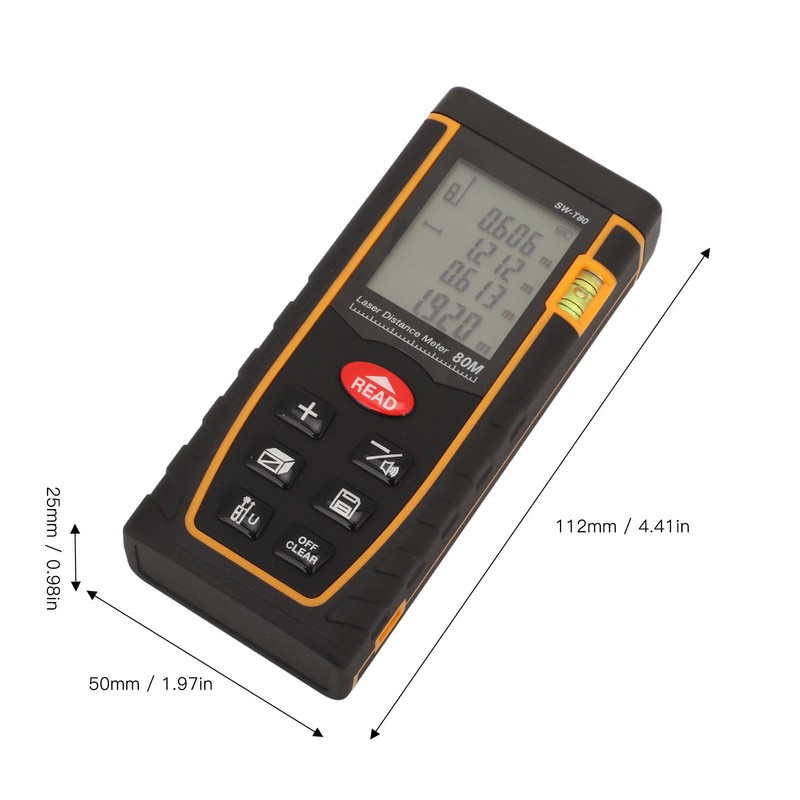 Laser Distance Meter Handheld 630‑670nm High Accuracy Infrared Laser Measurement