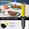 Molgoc Butane Torch with Anti-scalding Device,Stainless Steel Protective Cover,Refillable Kitchen