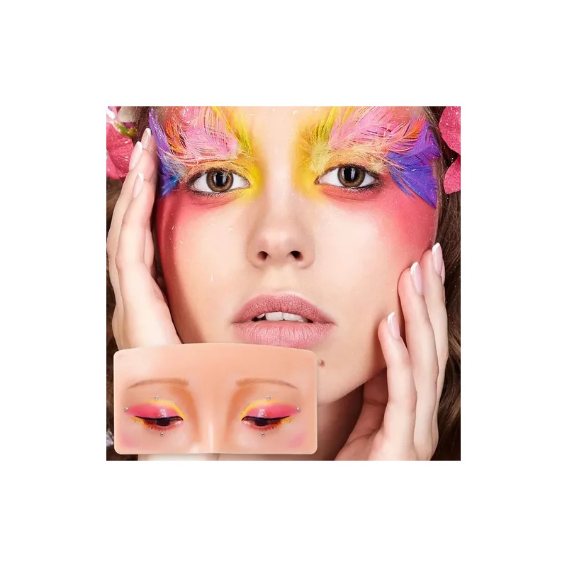 Tabla Mascarilla Práctica Maquillaje Silicona Modelo Ojos F