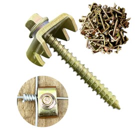 50pcs Fence Staples for Wire Fencing, Heavy Zinc Coating Cattle Fence Staples Reusable Wire Fence Staples Fasteners for Mesh and Woven Fencing, Farm Fence Fencing Staple with Wire Fixer