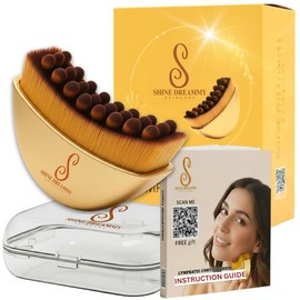 Lymphatic Contour Face Brush for face sculpting with instructions.Prevent puffiness, detox lift, improve skin radiance absorption.Guasha Depuff for Neck Chin Massage Tool 221365 / 림프 컨투어 페이스 브러시 설명서 포함 얼굴 조각용. 붓기 방지 해독 리프트 피부 광채 흡수 향상. 목 턱 마사지 도구용 Guasha 디퍼프 221365