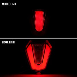 RACBOX Motorcycle LED Brake Tail Light, Smoked Lens Rear Running Turn Signal Light For GSXR1000 2017 2018 2019 2020 2021 2022 2023