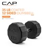 CAP Barbell 12-Sided Coated Dumbbell, 35 LB