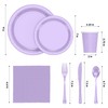 Exquisite 350 Pcs Lavender Paper Plates For Party, Lavender Disposable