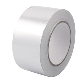 IIVVERR 60mm Width 50m Long 0.06 Anti-tear Aluminum Foil Tape Duct Repair Adhesive Tape (60mm Ancho 50m Largo 0.06 Cinta adhesiva de reparación de conductos de cinta de papel de aluminio anti-desgarre