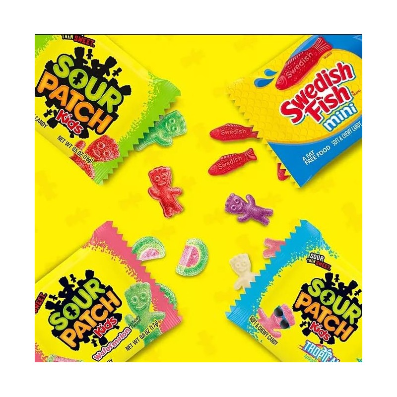 SourPatch Kids & Swedish Fish Variety Pack, Fun Size Individually