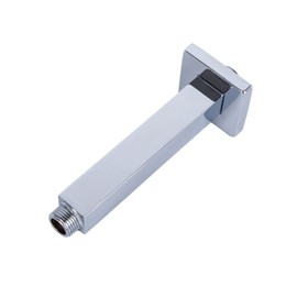 200mm(7.9 inch) Square Ceiling Mounted Shower Arm, Universal Ceiling Mount Square Shower Arm Brass for Bathroom Ceiling Shower Head Accessories