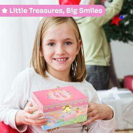 Jewelkeeper Ballerina Jewelry Box Music Box for Girls with Swan Lake Tune - Pink Jewelry Chest for Kids with Twirling Doll and Keepsake Storage