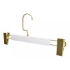 Exhivit Gancho Recto De Madera C/pinza Color Blanco Con 5