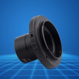 Goshyda 1.25" Astronomical Telescope Mount Adapter + T SLR Ring, Aluminium Alloy Material T Ring Adapter for Nikon SLR DSLR Camera