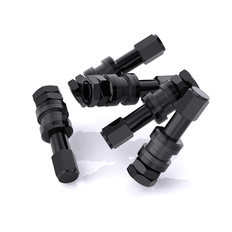 CKAuto 5 Pcs VS43/TR43E Tubeless Metal Clamp-in Valve Stems, Black
