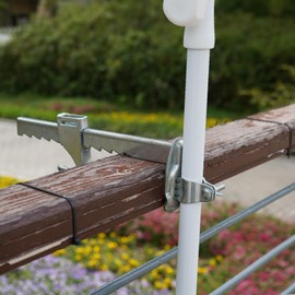 Zaquak Patio Umbrella Holder,Deck Umbrella Clamp,Patio Umbrella Clamp,Balcony Umbrella Clamp,Deck Umbrella Holder,Mount to Picnic Table,Bleachers,Railing