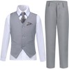 Boys Suits Dress Clothes Vest and Pants Suit Set Light