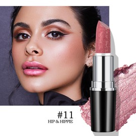 ARCHIDATE Metallic Lipstick Long Lasting, High-Shine, High Pigmented Vibrant Metallic Finish Full Coverage Lip Color, Transfer-Proof, Smooth and Non-Sticky Cup Lightweight Hydrating Shimmer Lipstick