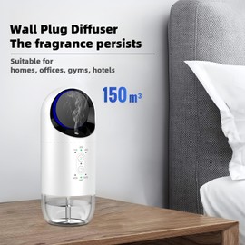 Plug in Diffuser for Essential Oils, Wall Waterless Scent Diffuser Cover Up to 500 Sq. Ft. for Home, Office, Spa – Smart 120ML (White