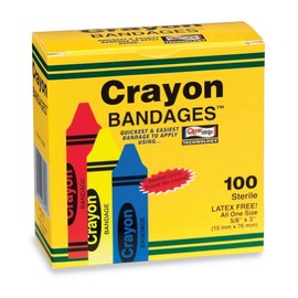 SmileMakers Crayon Bandages Adhesive - 100 per Pack