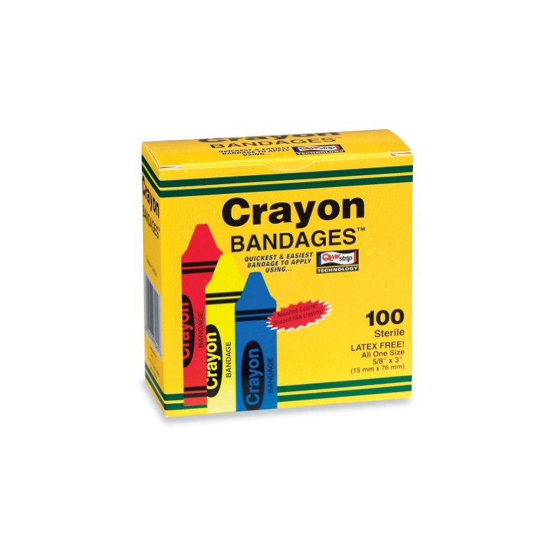 SmileMakers Crayon Bandages Adhesive - 100 per Pack