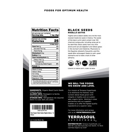 Terrasoul Superfoods Organic Black Cumin Seeds (Nigella Sativa), 2 Lbs - Digestive Health | Immunity