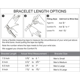 LeCalla Solid 925 Sterling Silver Curb Chain Bracelet for Men | Italian 6mm Diamond Cut Cuban Link Chain Bracelet 7.5 Inches