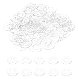 sourcing map 120 Pcs M10 PVC Flat Washers 10mm ID 20mm OD 0.5mm Thick Plain Washer Grommets Plastic Sheet Gasket Fastener Sealing Spacer Gasket Ring Water Hose Washers, Clear