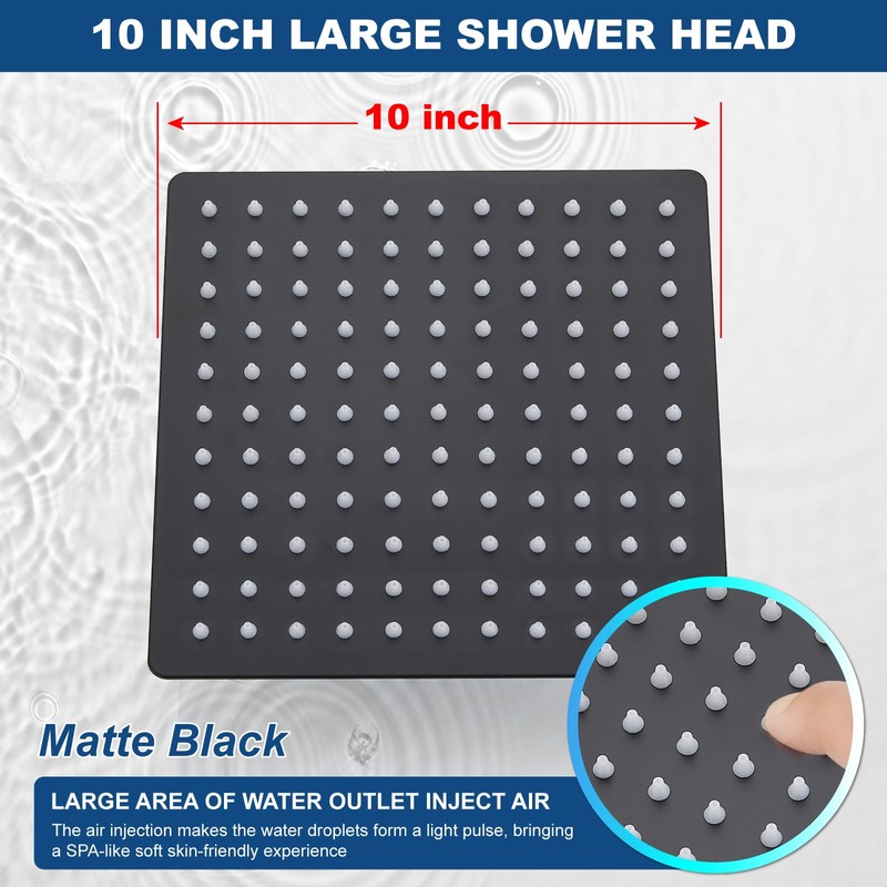 Midanya Rain Shower Head, Stainless Steel Large Rainfall Shower Head