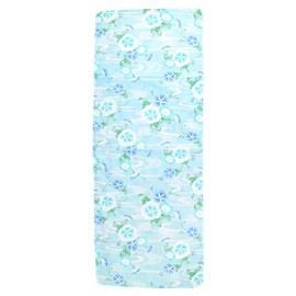 MIKURA Double Gauze Tenugui, Japanese Towel, Ohadani yasashii Gauze tenugui, Asagao, Morning Glory (Blue)