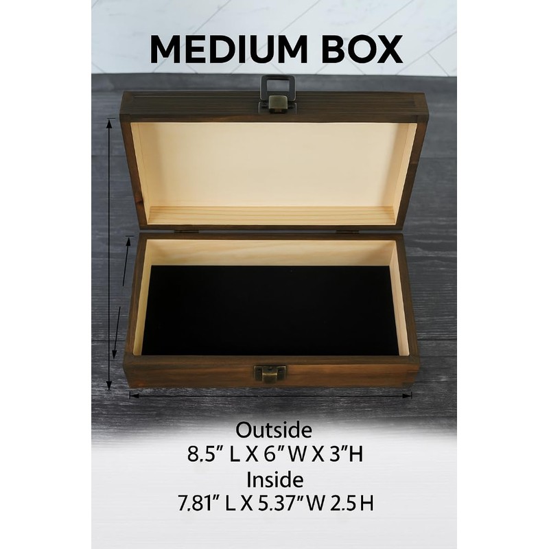 Engraved Time Capsule Memory Box – Wooden Keepsake Box for