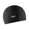 Speedo Unisex-Adult Comfort Swim Cap Fabric, Black, One Size