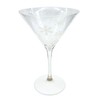 White Snowflake Martini Glass - Hand Painted - Winter Snow