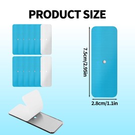 12pcs Under Cabinet Lights Magnetic Stickys, Metal Magnetic Plate Strips with Adhesive Backing for Under Counter & Cabinet Lighting Universal Replacement Sticky Magnet Sheets (with Hole)