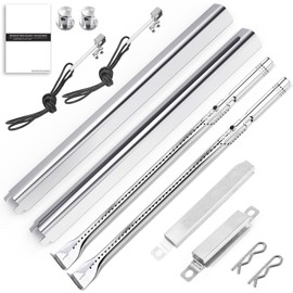 Uniflasy Grill Parts for Charbroil Performance 2-Burner 463630021 463655021 463655421 463655621,for Charbroil 4-Burner 463365021 463448021 Grill Burner Tube Heat Plates Shield Crossover Tube Igniter