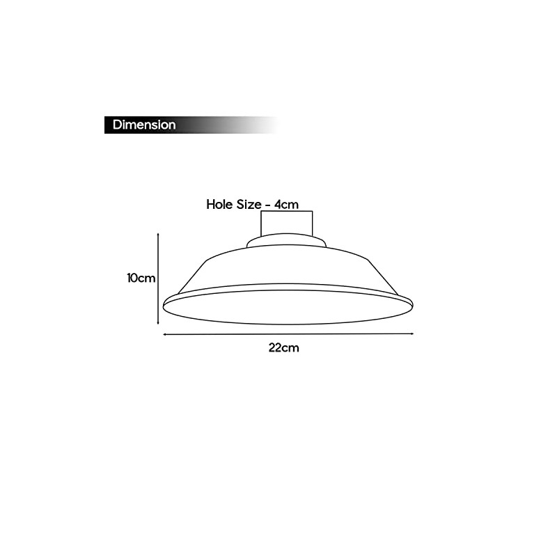 LEDSone Lampshade for Ceiling Light Industrial Replacement Shade Metal Ceiling
