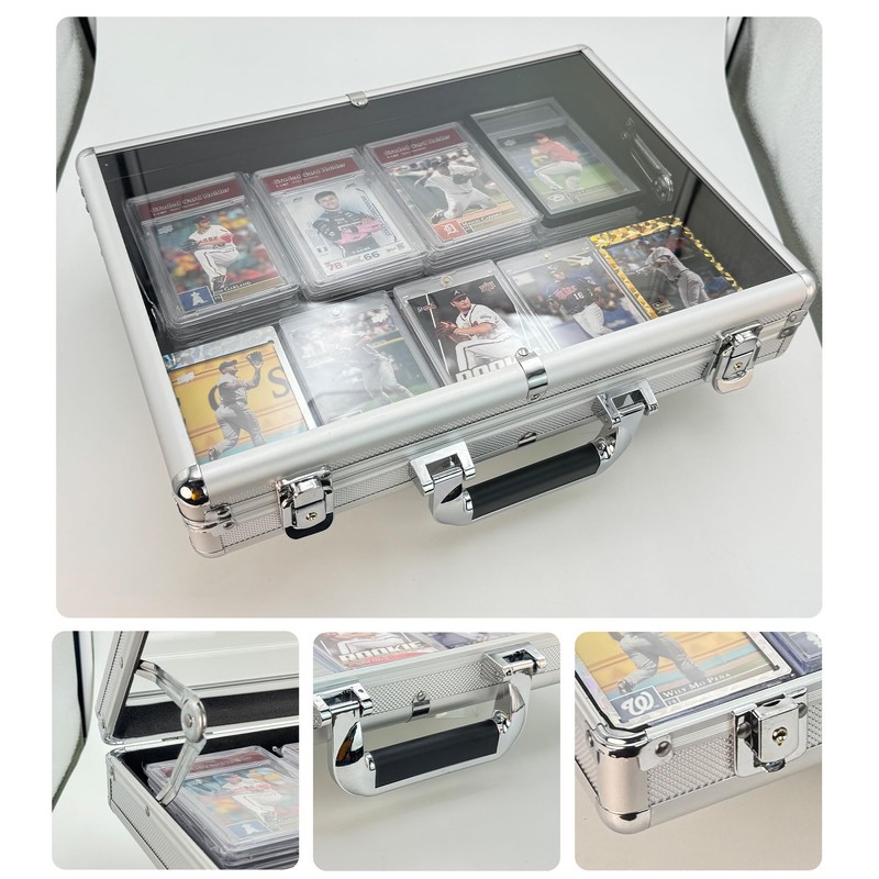 Notwoe® 16"x12" Card Display Case,Table Top Baseball Card Display Case