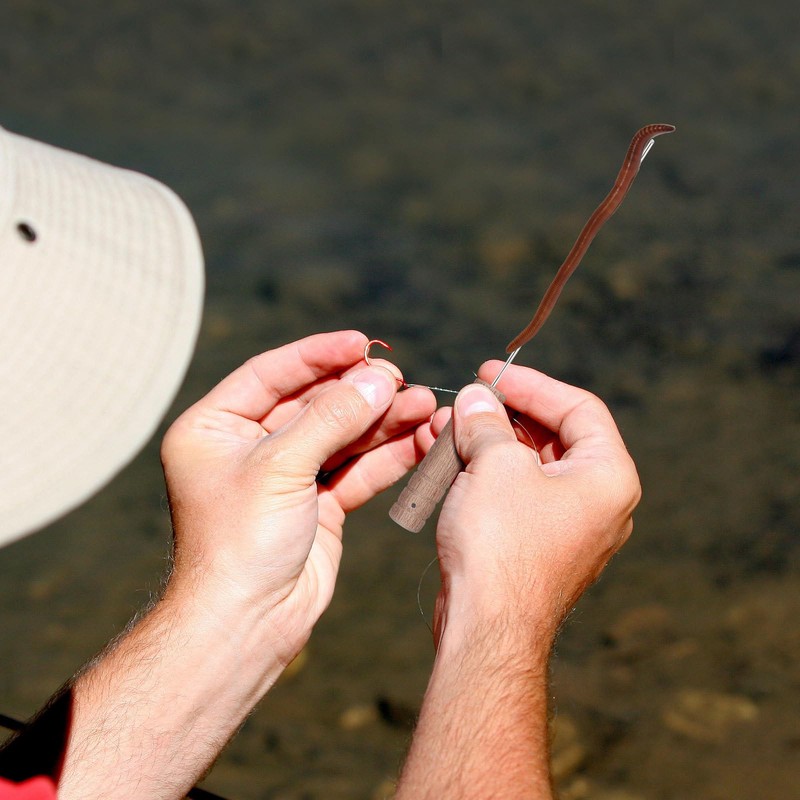 DOITOOL Stainless Steel Worm Threader Tool Fishing Baiting Needle