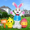 Raymall Easter Inflatables Outdoor Decorations, 5FT Tall Easter Blow Up