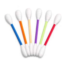 CIFOVALE 6 Pack Cat Q Tip Toys with Catnip, Giant Cotton Swab Cat Toy for Indoor Cats, Soft Interactive Kitty Toy for Kittens, Bored Cats, Exercise, Kicking, Chewing & Play
