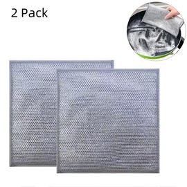 2Pcs/5Pcs Double Layer Wire Dishwashing Rags Non-Scratch Multipurpose Sturdy Wire Cleaning Cloth Towel for Kitchen, Stove Top Cotton Steel Household:_2Pcs/Silver